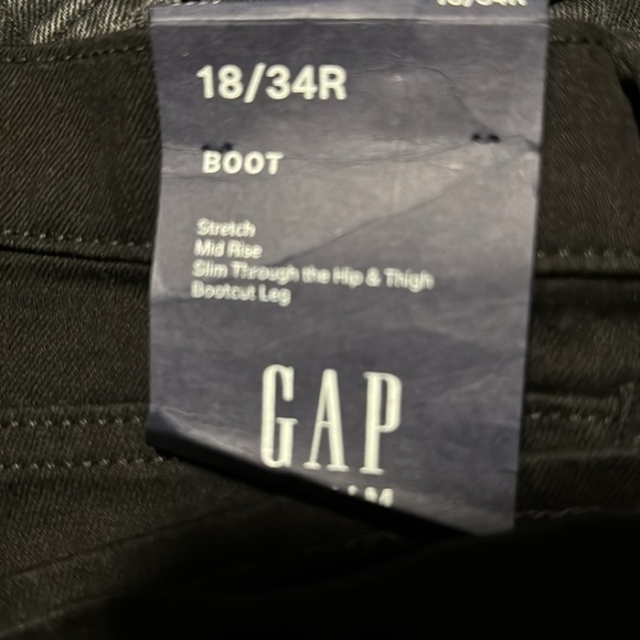 NWT! GAP Black Stretch Boot Leg Mid-Rise Jeans - Multiple Sizes🩵 - Picture 12 of 14